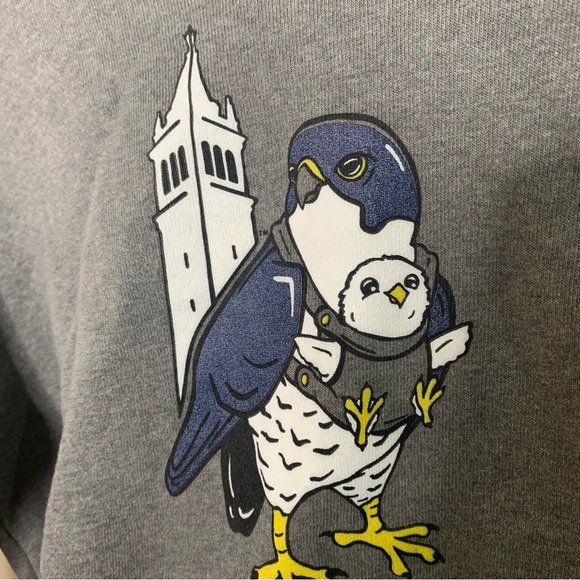 Bella Canvas Fleece Collection UC Berkeley Falcons Graphic Crop Sweatshirt - Picture 7 of 12